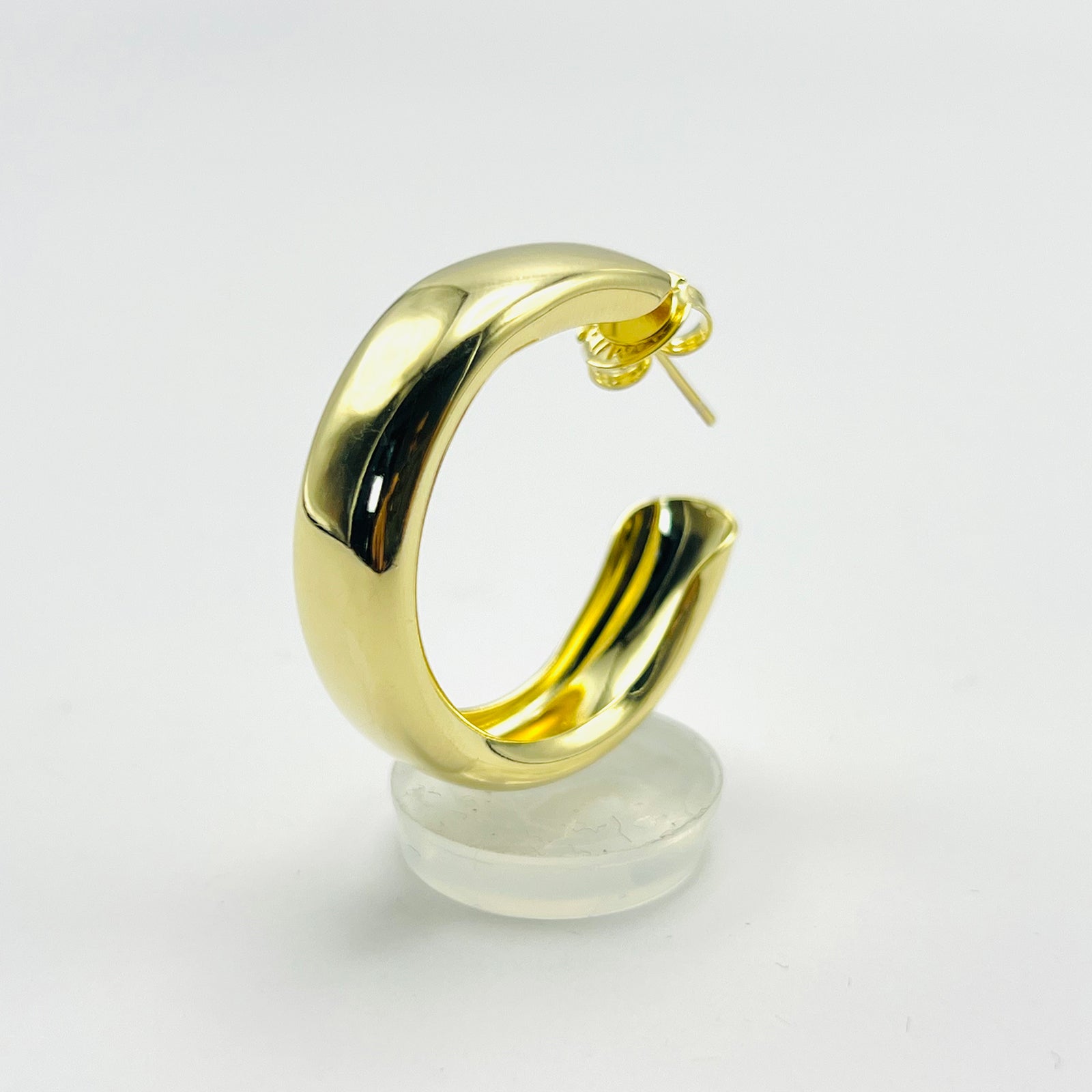 Brinco Argola Grossa Banhado em Ouro 18K Vasques Semijóias