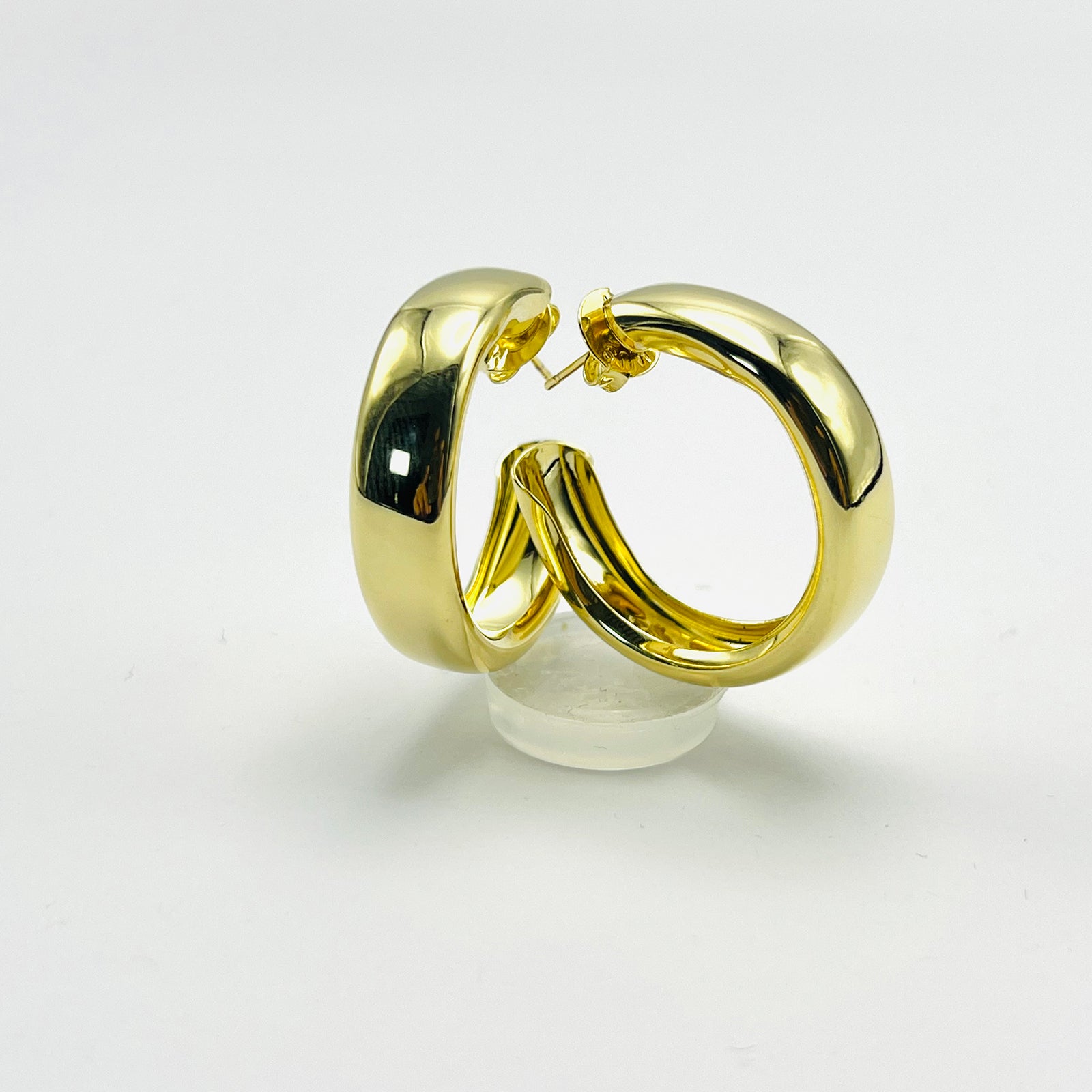 Brinco Argola Grossa Banhado em Ouro 18K Vasques Semijóias