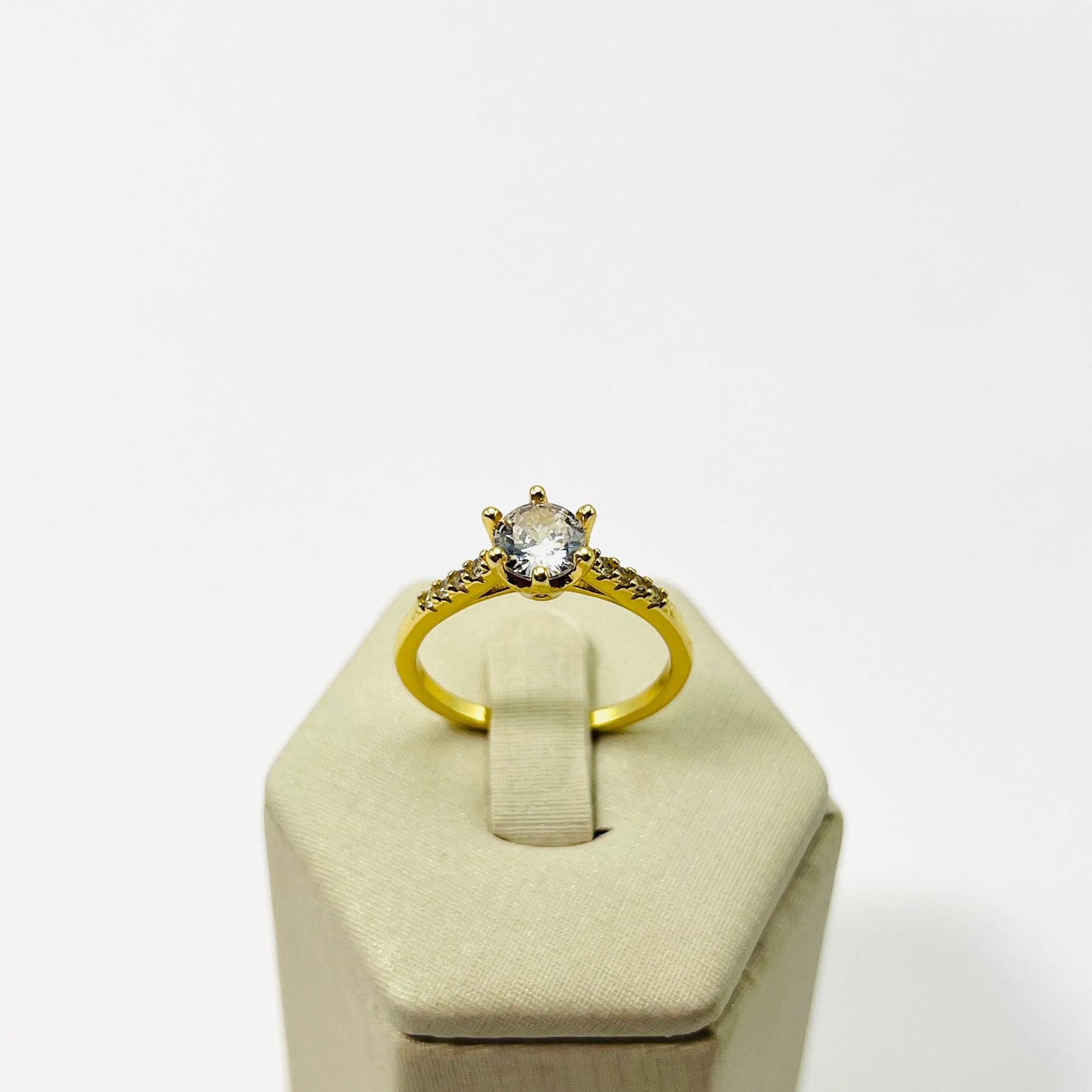 Anel Solitário Vasques Semijóias Com Zircônia Clássico