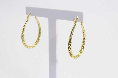 Brinco Argola Trançada