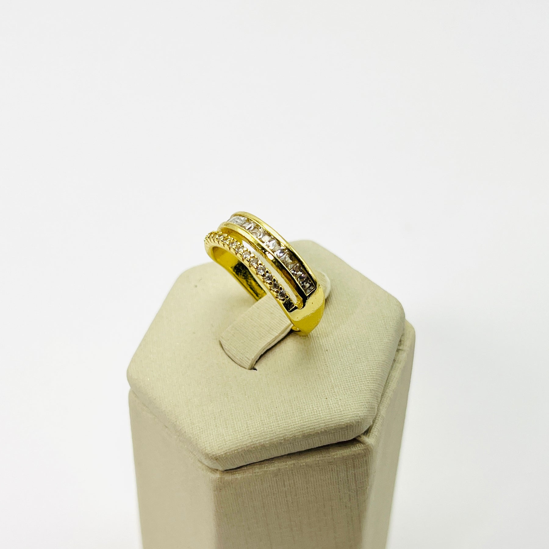 Anel Aro Duplo Brilhante