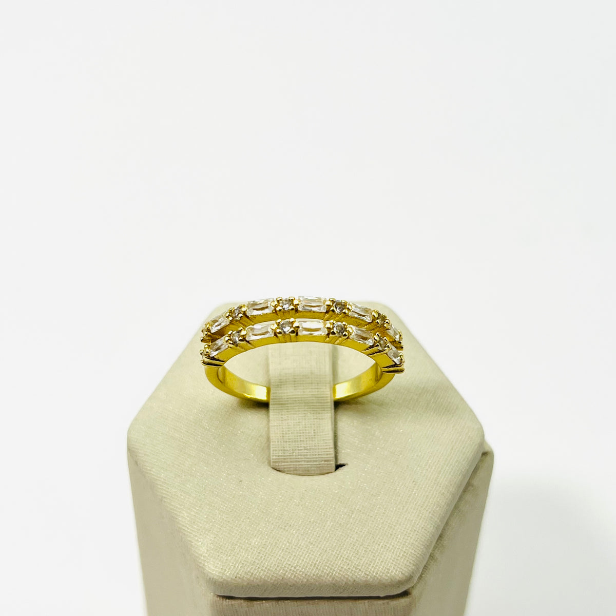 Anel Selene Aro Duplo Banhado A Ouro 18k Vasques Semijóias