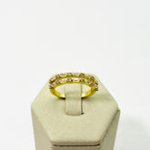 Anel Selene Aro Duplo Banhado A Ouro 18k Vasques Semijóias