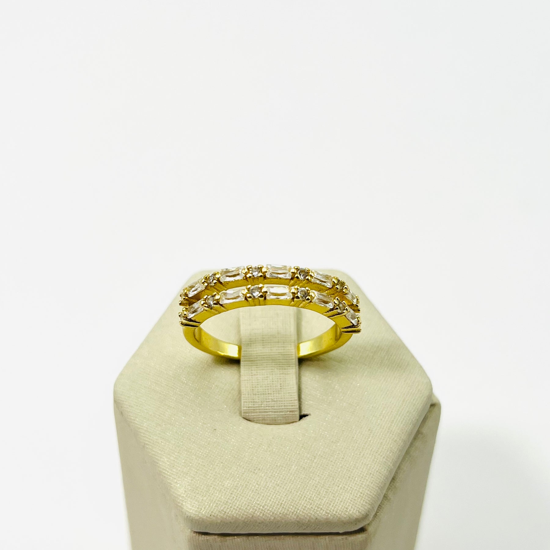 Anel Selene Aro Duplo Banhado A Ouro 18k Vasques Semijóias