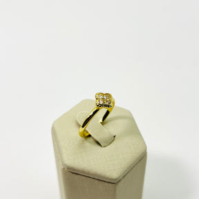 Anel Flor Semijoia Vasques Com Zircônia Delicado