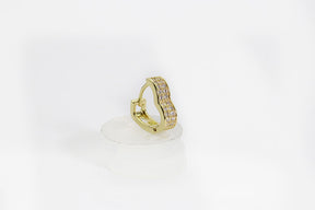 Brinco Vasques Argola Ouro Cravejado Zircônia 1.3cm