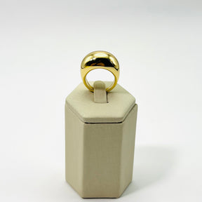 Anel Abaulado Banhado em Ouro 18K Vasques Semijóias