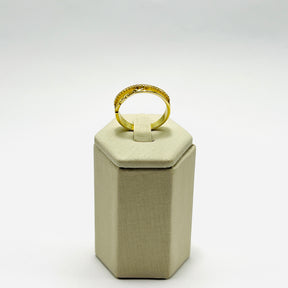 Anel Elegance Vasques Banhado A Ouro Com Zircônia