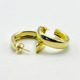 Brinco Argola Grossa Banhado em Ouro 18K Vasques Semijóias