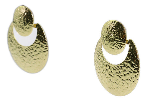 Brinco Meia Lua Texturizada