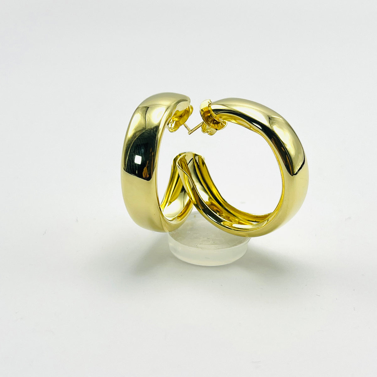 Brinco Argola Grossa Banhado em Ouro 18K Vasques Semijóias