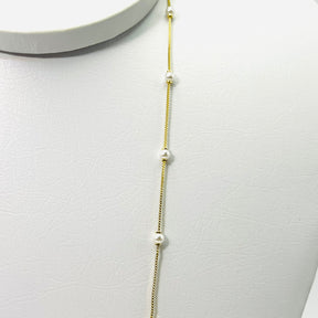 Colar Perolas Intercaladas