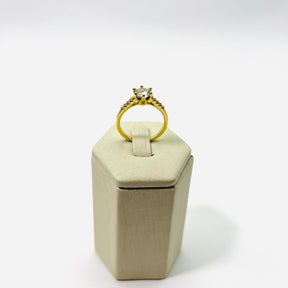 Anel Solitário Vasques Semijóias Com Zircônia Clássico