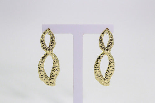 Brinco Nilo Vasques Semijóias, Banho Ouro 18k, Moderna 1.4cm