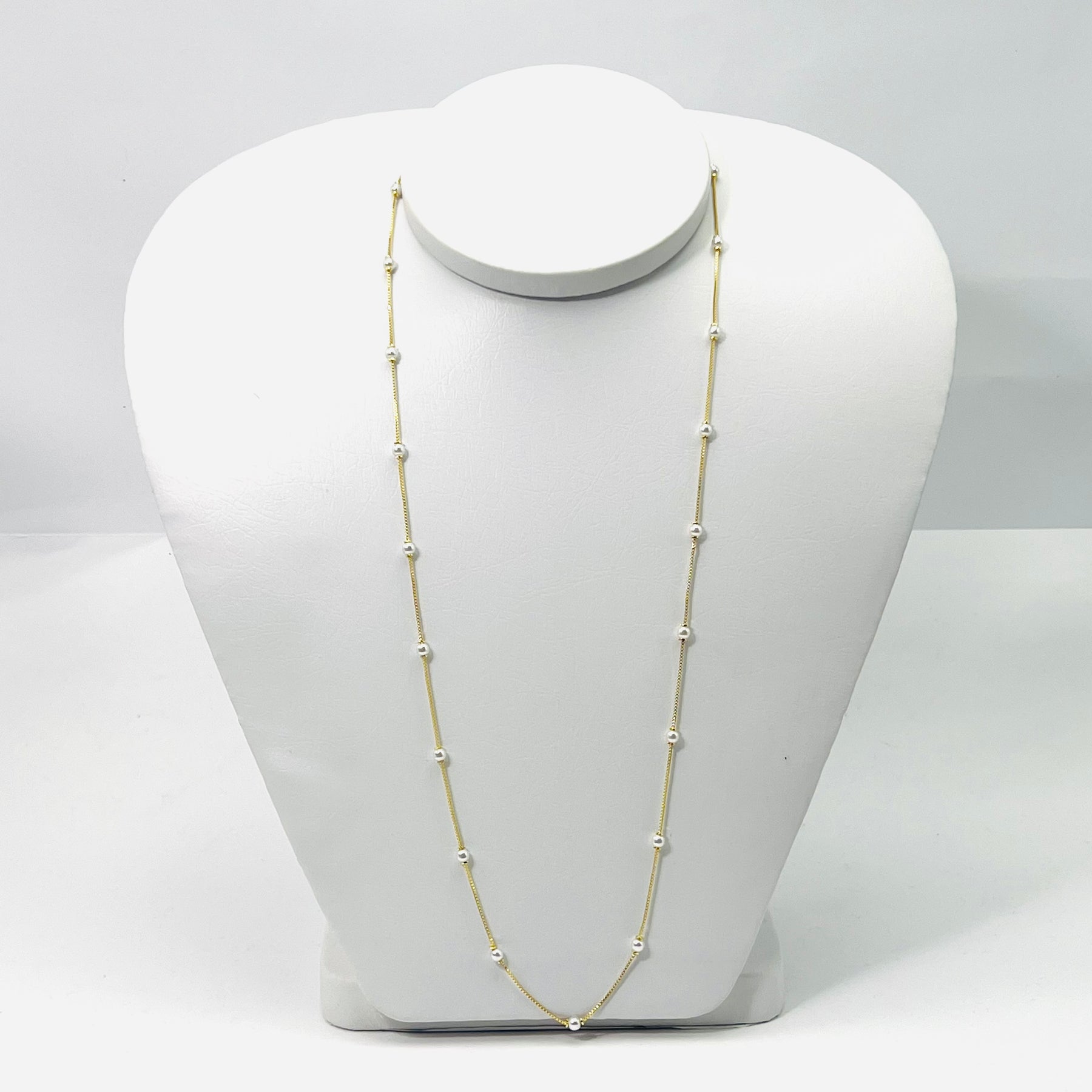 Colar Perolas Intercaladas