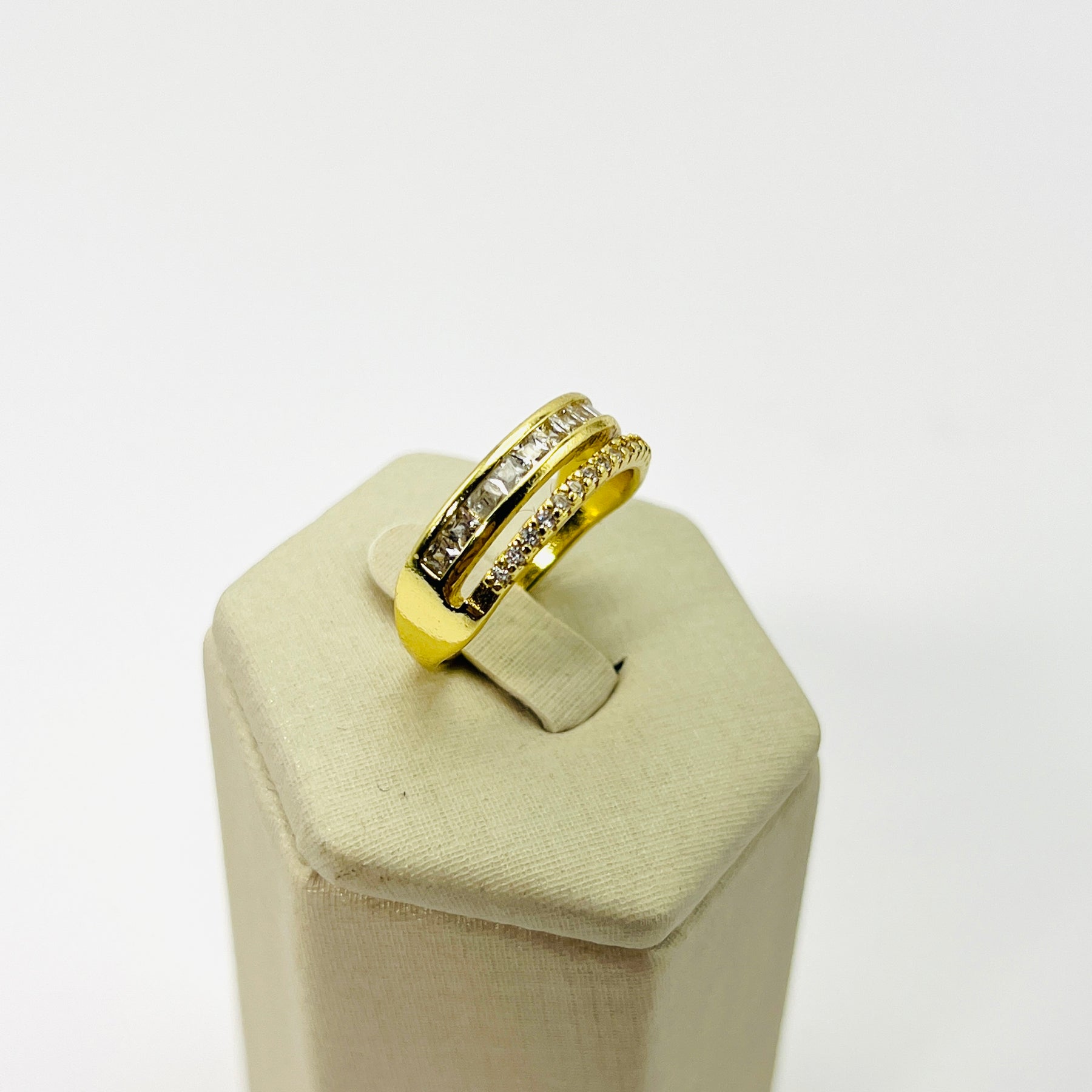 Anel Aro Duplo Brilhante