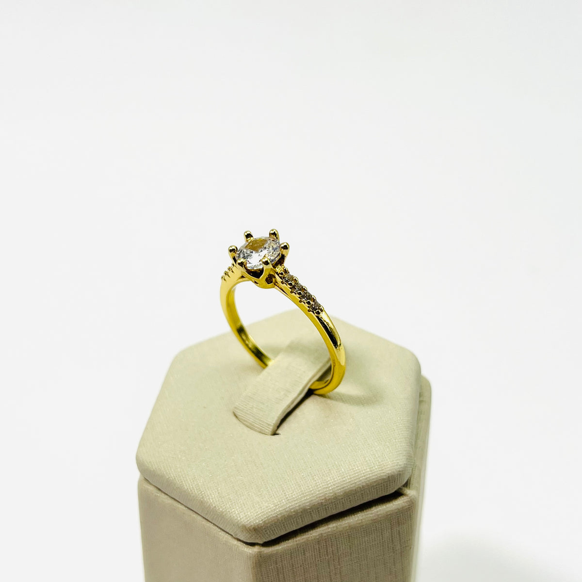 Anel Solitário Vasques Semijóias Com Zircônia Clássico