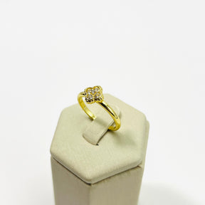 Anel Flor Semijoia Vasques Com Zircônia Delicado