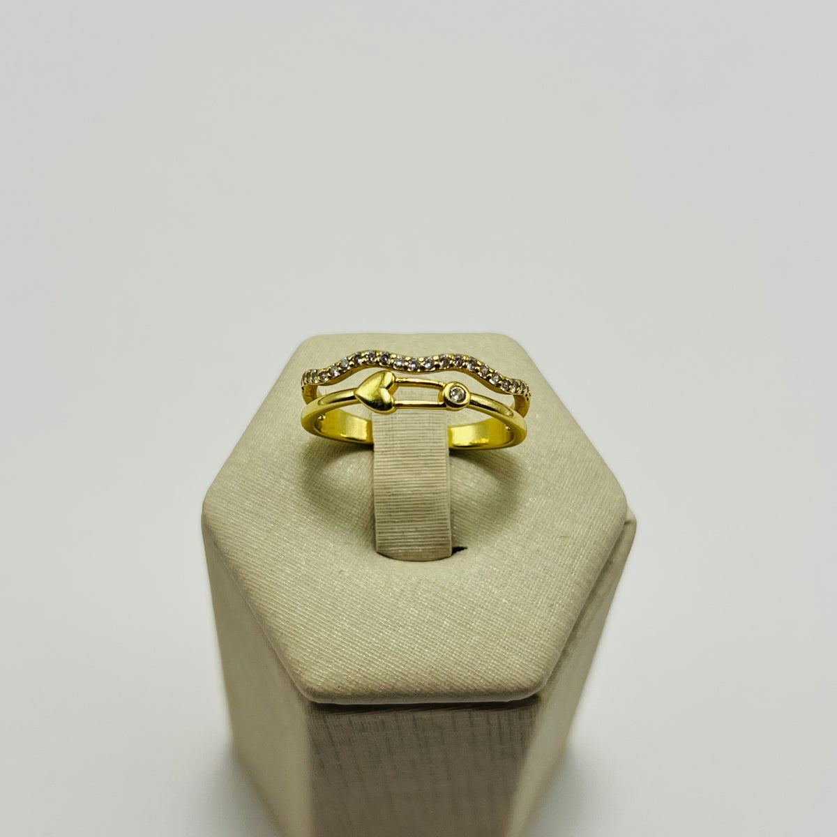 Anel Yara Vasques Semijóias Banhado A Ouro Com Coração