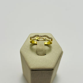 Anel Yara Vasques Semijóias Banhado A Ouro Com Coração