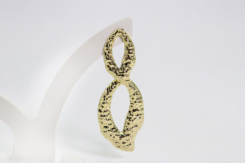 Brinco Nilo Vasques Semijóias, Banho Ouro 18k, Moderna 1.4cm