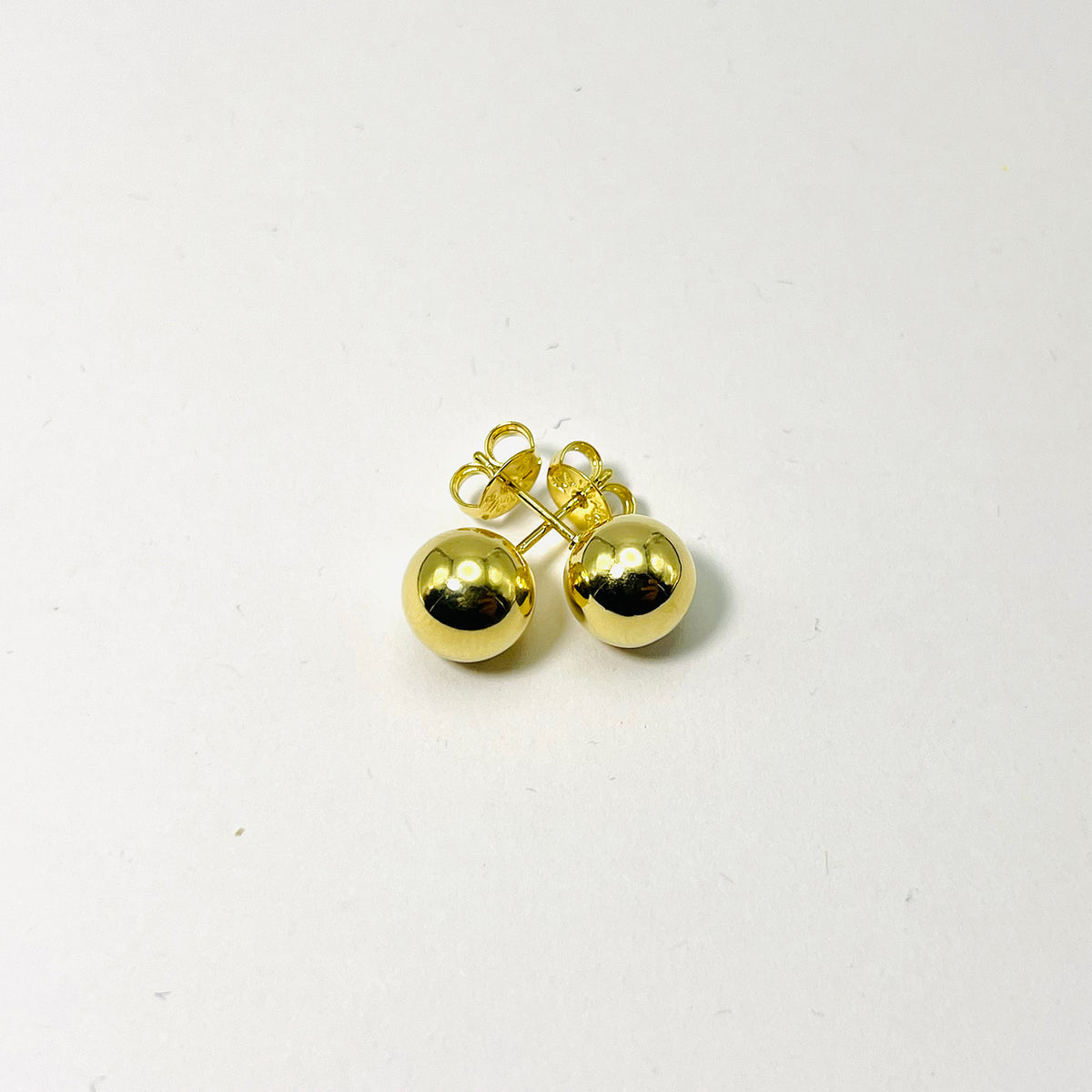 Brinco Bolinha Grande Banhado em Ouro 18K Vasques Semijóias