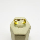 Anel Elegance Vasques Banhado A Ouro Com Zircônia