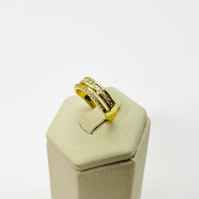 Anel Aro Duplo Brilhante