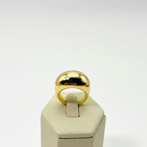 Anel Abaulado Banhado em Ouro 18K Vasques Semijóias