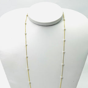 Colar Perolas Intercaladas